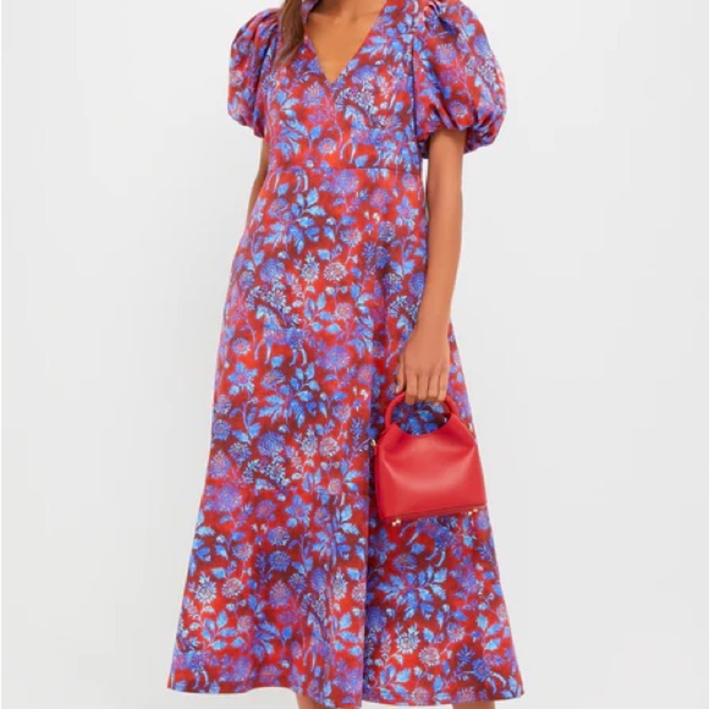 NWT Hunter Bell Harrison Dress in the Crimson Canyon print Midi Dress